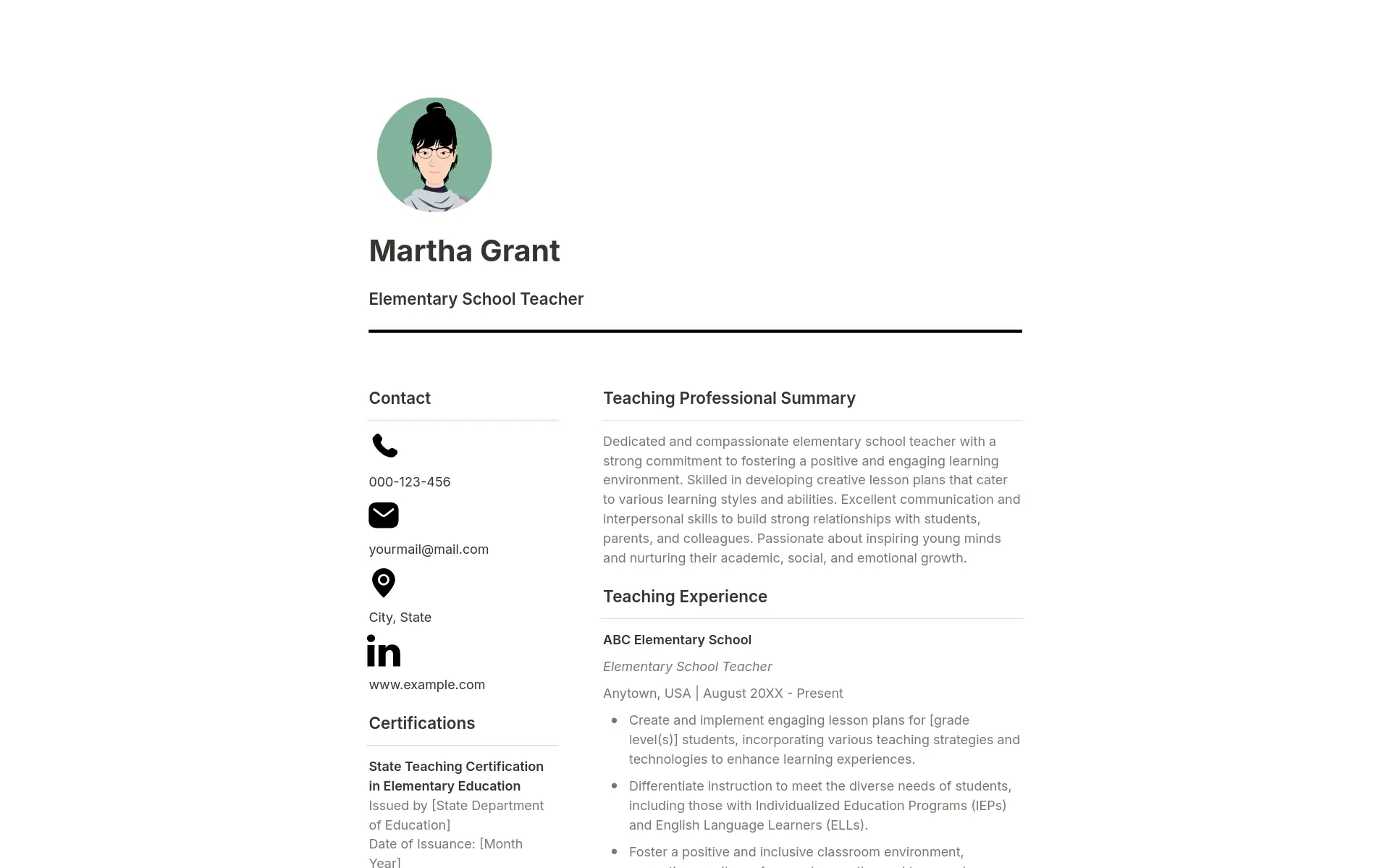 Sleek & Elegant Resume, Cover Letter & References Pack